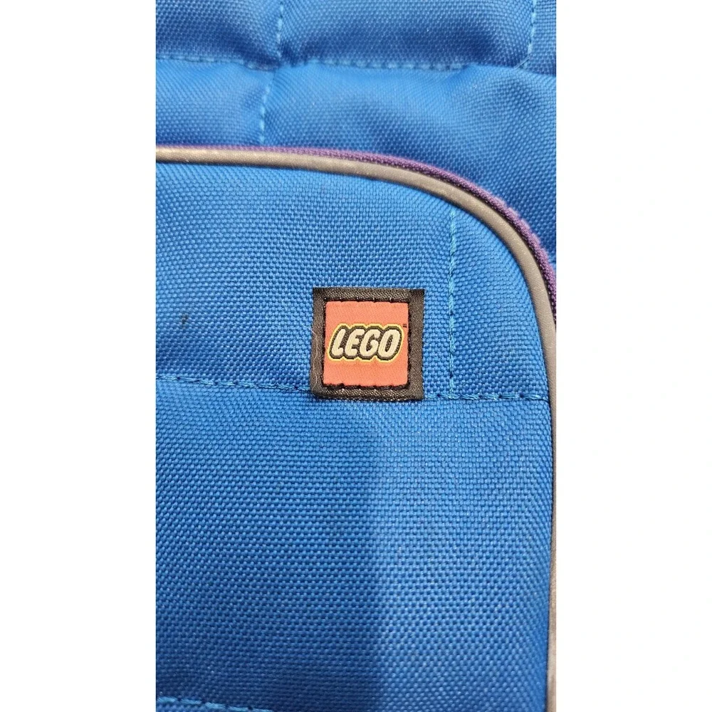 LEGO‎ x Target Blue Quilted Brick Pattern Backpack Kids School Bag Canvas